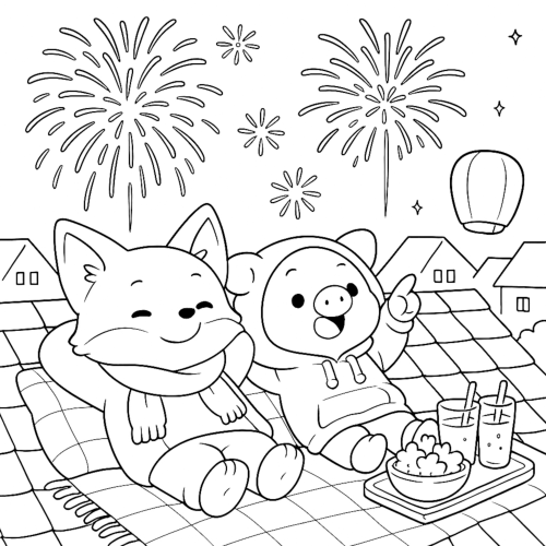 Cozy Life Coloring Book example