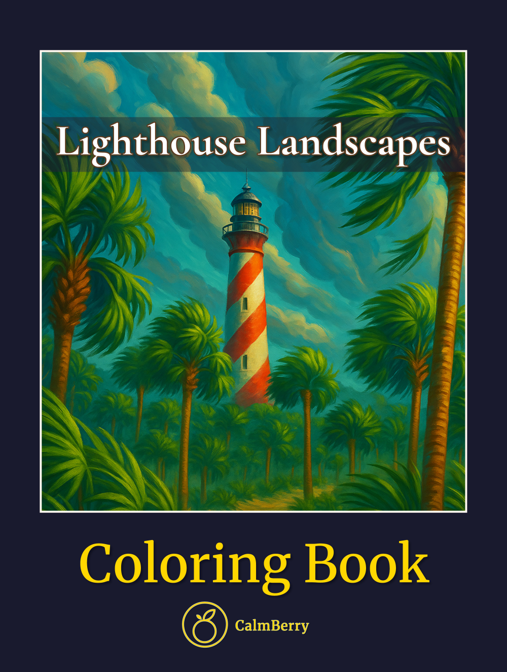Lighthouse Landscapes Coloring Book Cover