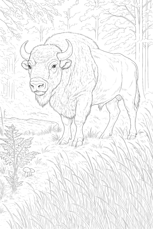European Wildlife Coloring Book Page