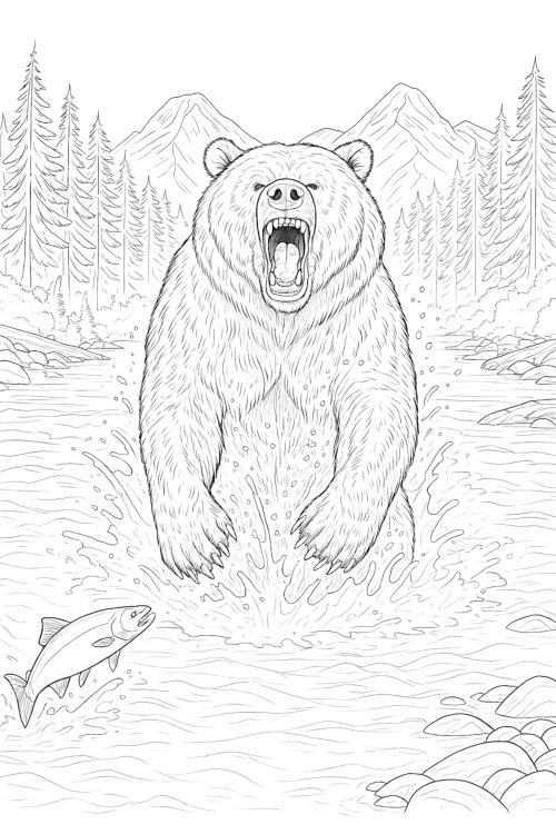 American Wildlife Coloring Book Page