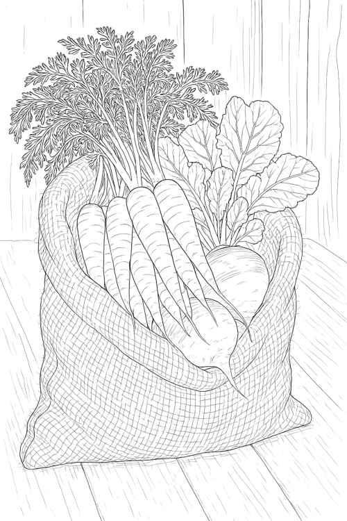 Autumn Harvest Magic Coloring Book Example