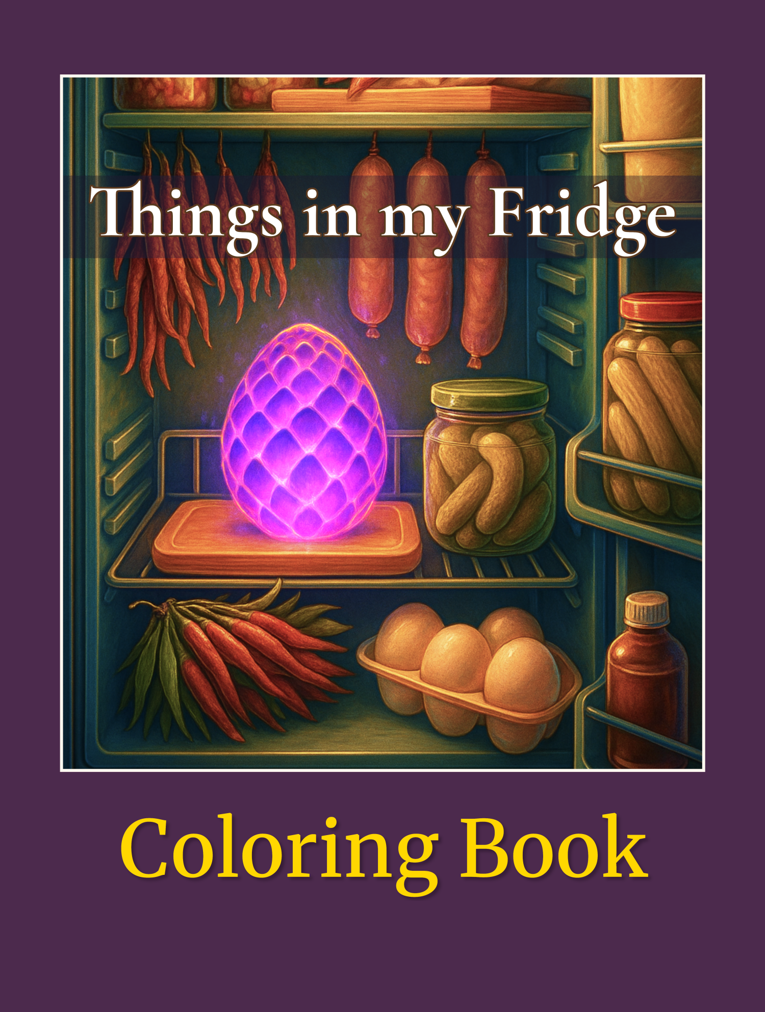 Things in my Fridge Coloring Book Cover