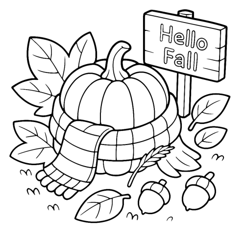 All the Pumpkin Coloring Book interior