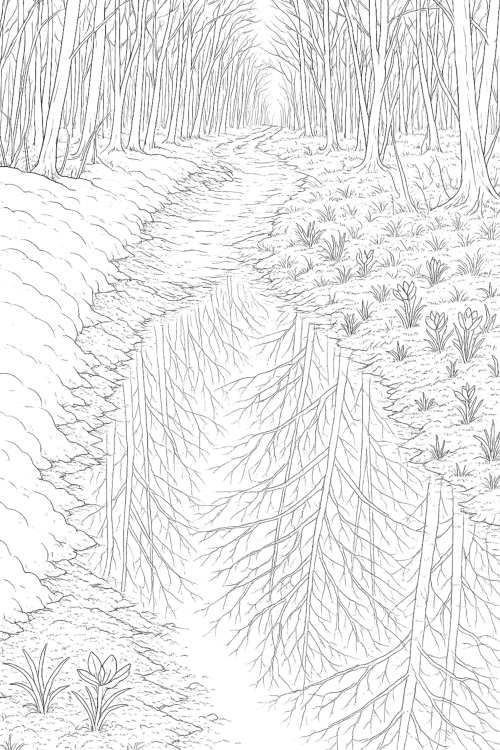 Quiet Nature Walks Coloring Book Interior