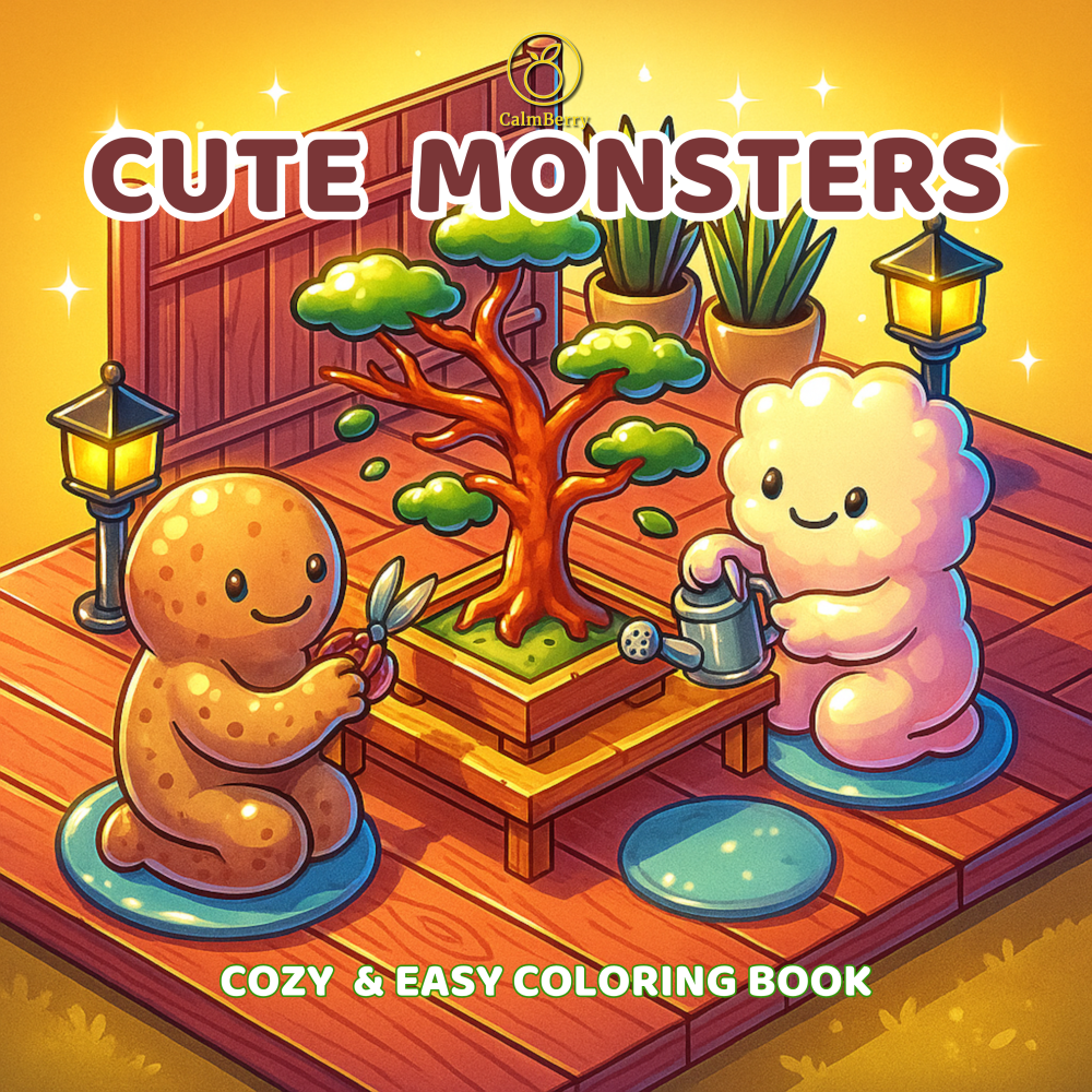 Cute Monsters Coloring Book Cover