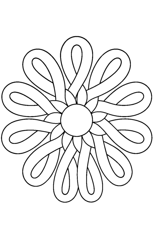 Just Simple Mandalas Coloring Book Page