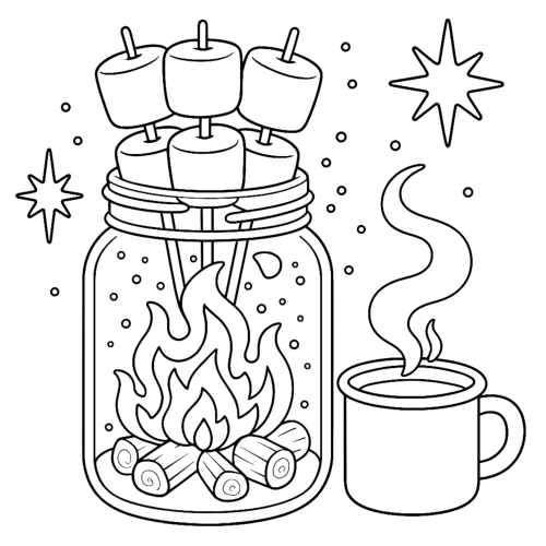Mason Jar Magic Coloring Book example