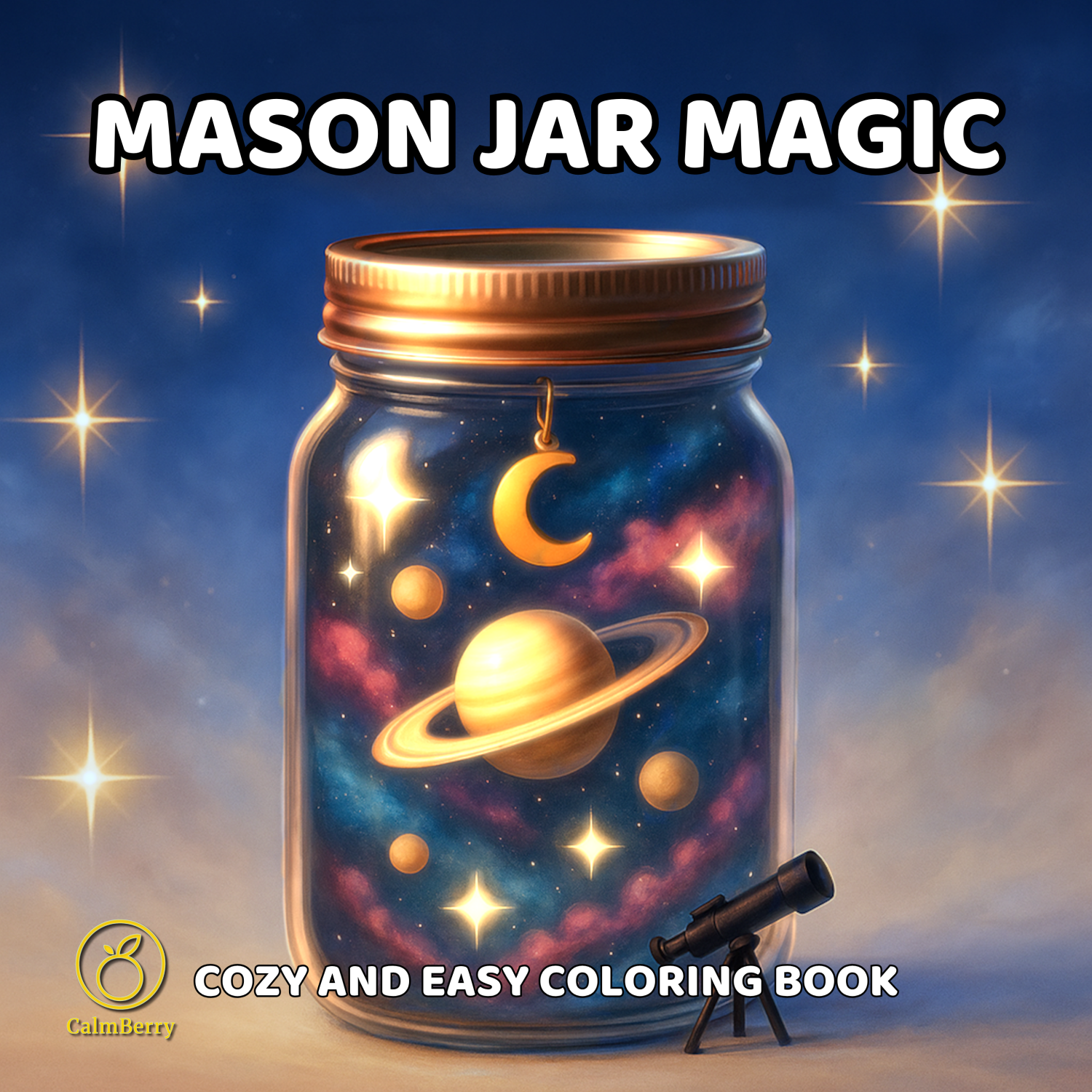 Mason Jar Magic Coloring Book Cover