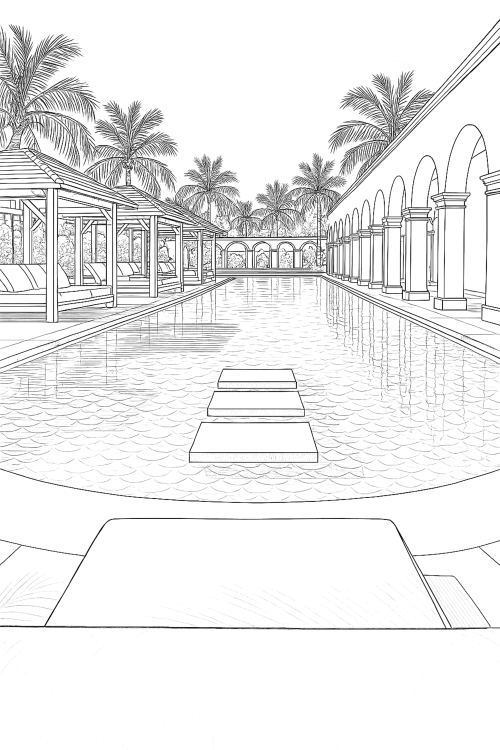 The Art of Vacation Coloring Book Example