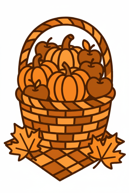 Autumn Harvest Duo Two Tones Coloring Book Example