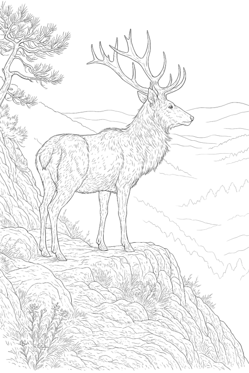 European Wildlife Coloring Book Interior