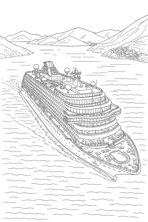 The Art of Vacation Coloring Book Interior