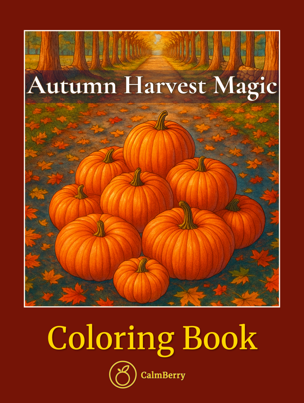 Autumn Harvest Magic Coloring Book Cover