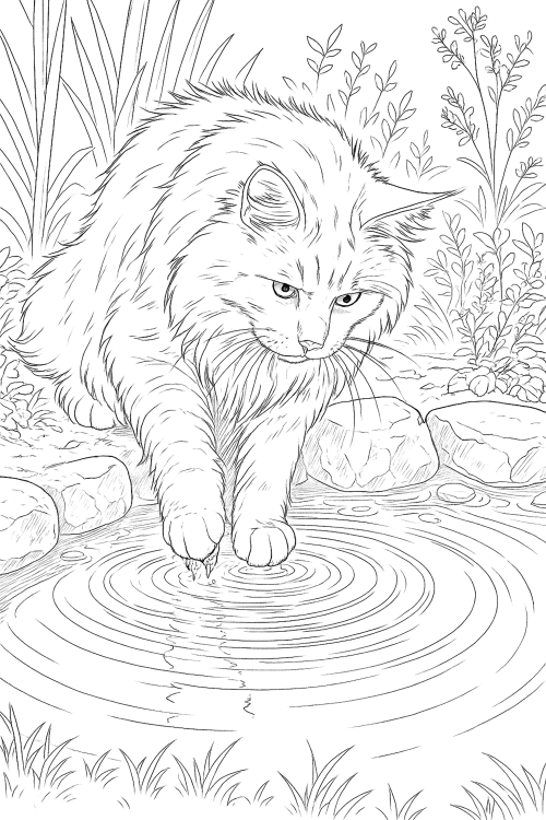 Maine Coon Stories Coloring Book Interior