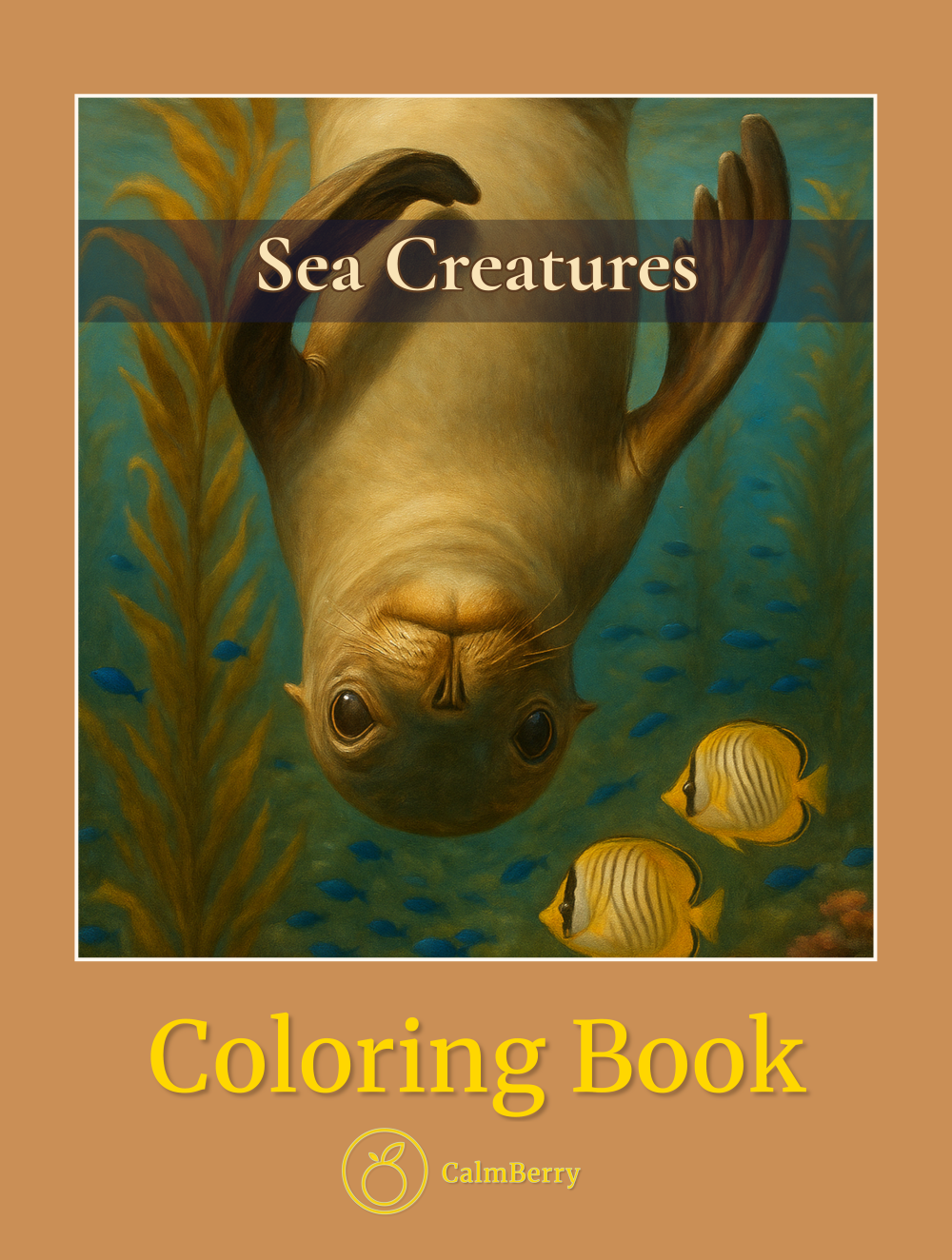 Sea Creatures Coloring Book Cover