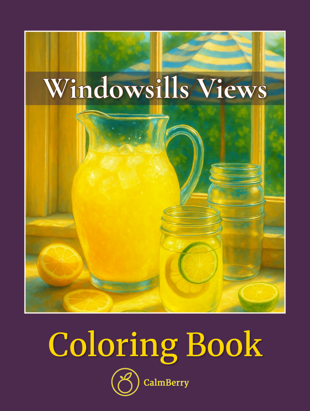Windowsills Views Coloring Book Cover