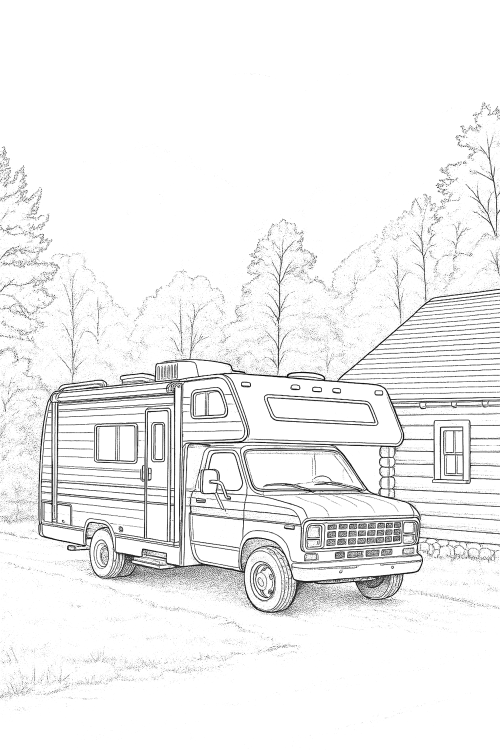 RV Travels Coloring Book Example