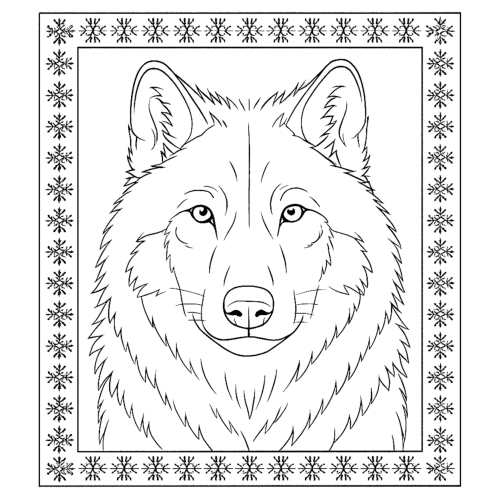 Nordic Winter Patterns Coloring Book interior