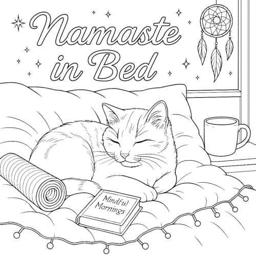 Cozy Cat Yoga Club Coloring Book example