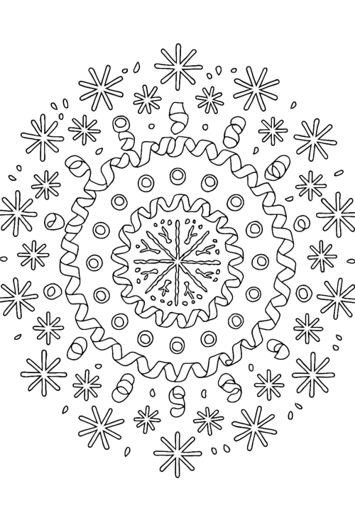 Christmas Enchanted Ornaments Coloring Book Example