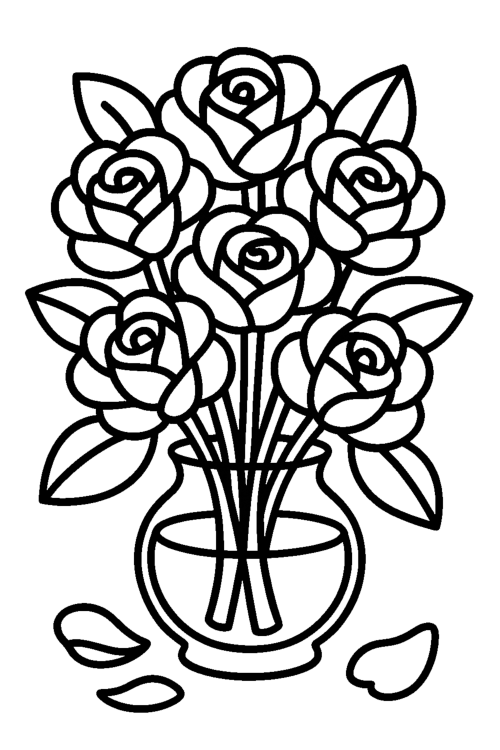 Botanical Duo Two Tones Coloring Book Page