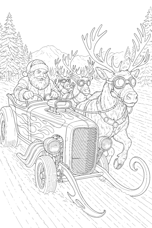 Americana X-Mas Coloring Book Interior