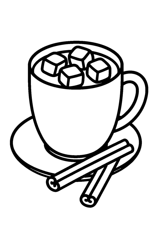 Autumn Cozy Duo Two Tones Coloring Book Page