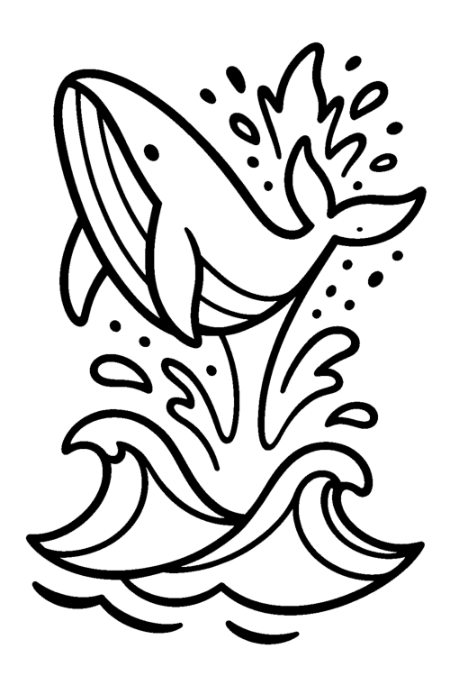 Ocean Duo Two Tones Coloring Book Page