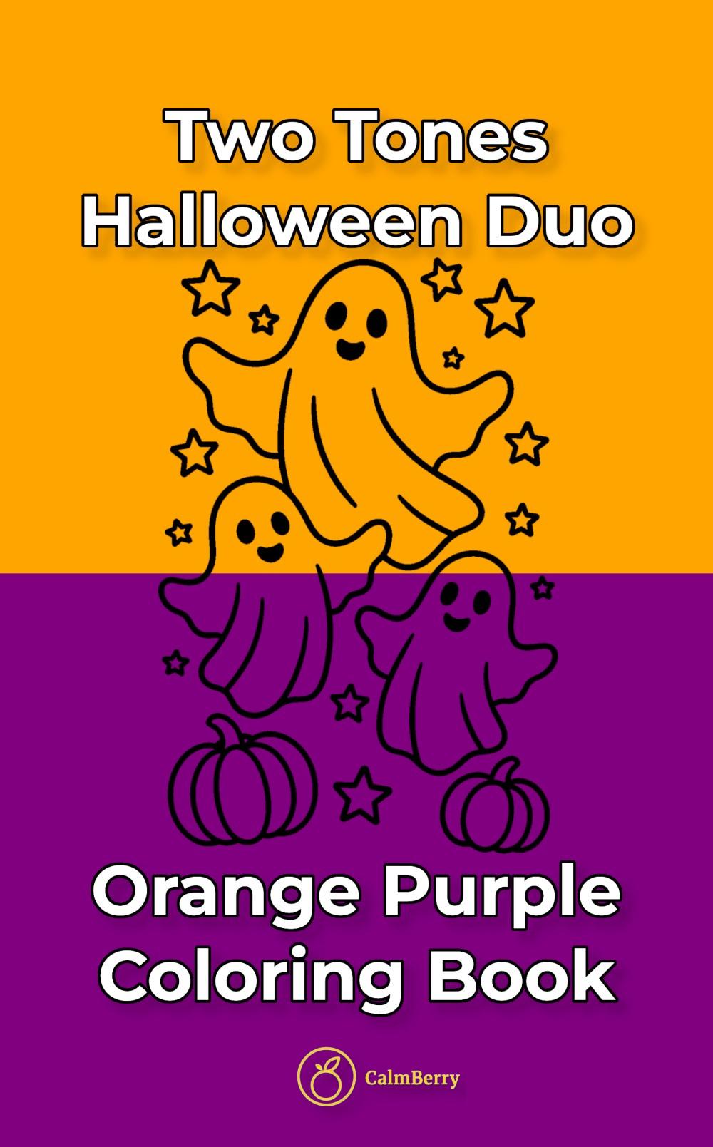 Halloween Duo Two Tones Coloring Book Cover