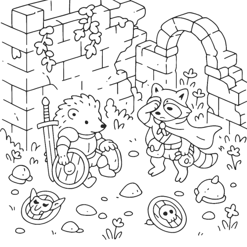 Cute Adventure Coloring Book interior