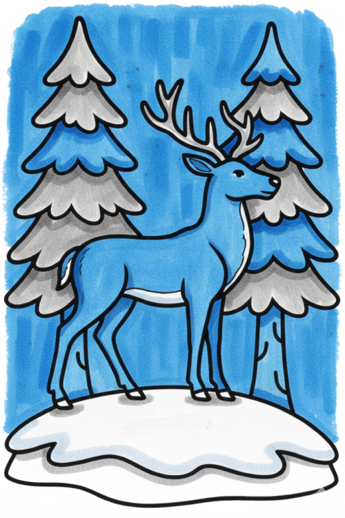 Winter Magic Duo Two Tones Coloring Book Example