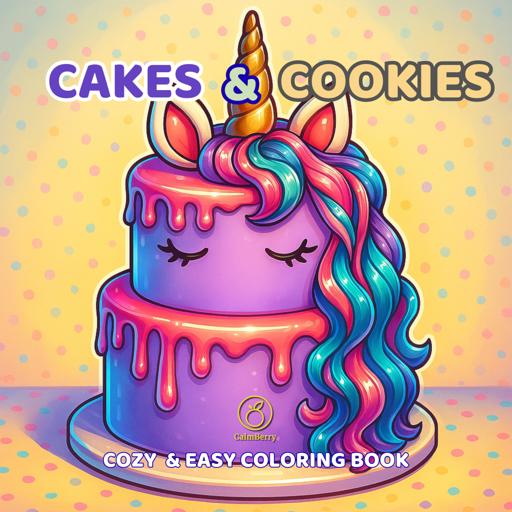 Cakes and Cookies Coloring Book Cover