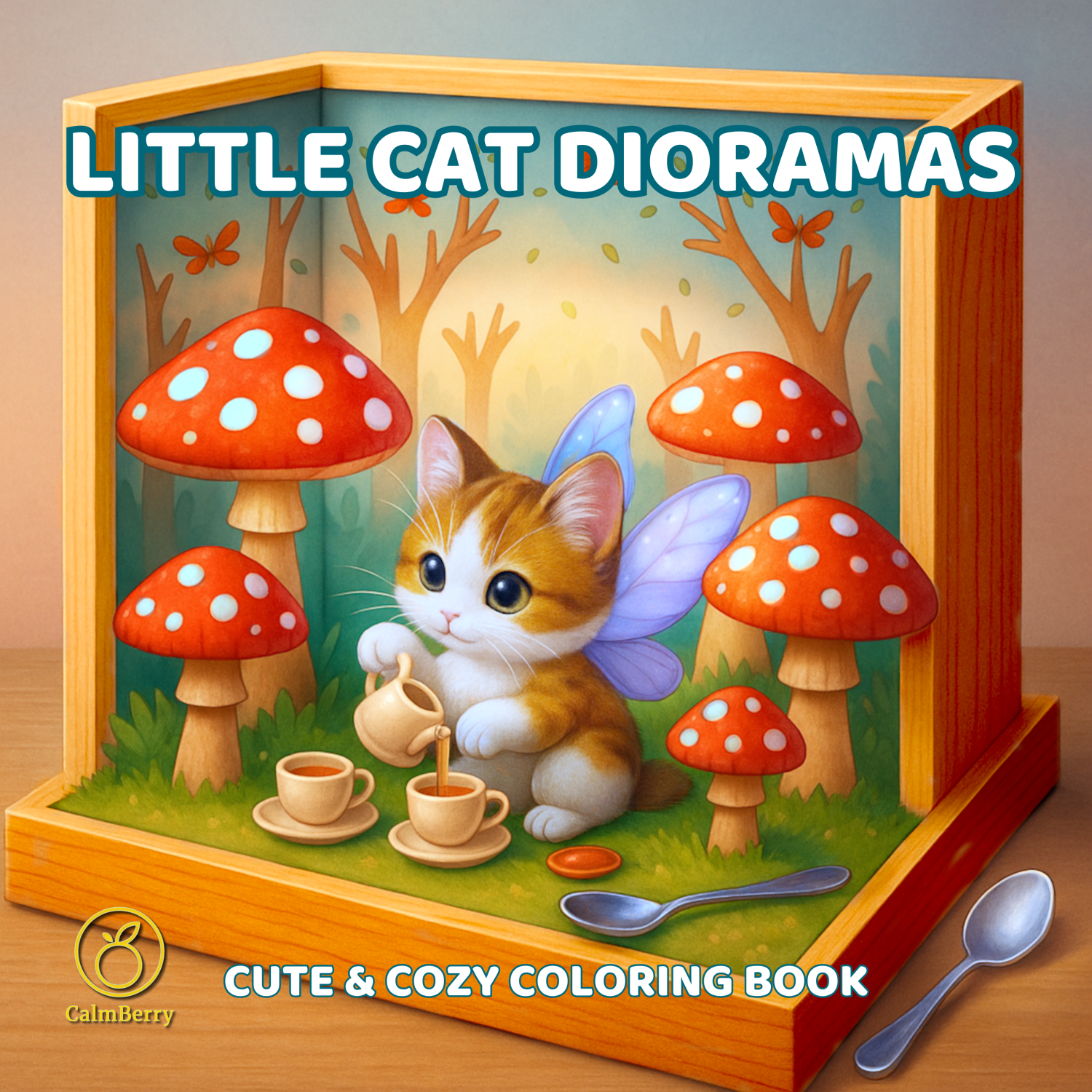 Little Cat Dioramas Coloring Book Cover