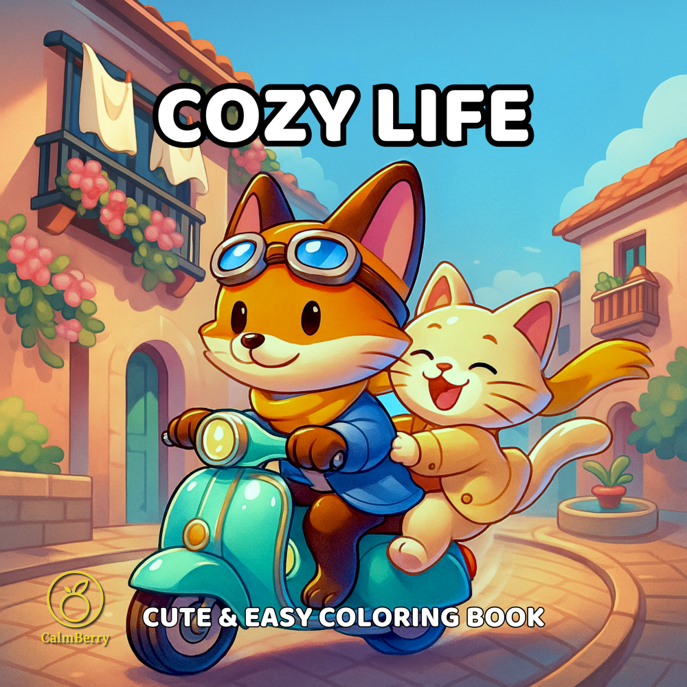 Cozy Life Coloring Book Cover