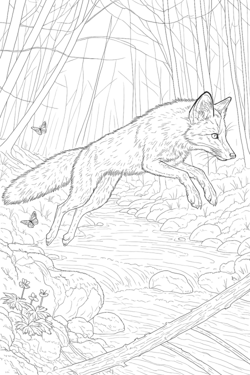European Wildlife Coloring Book Example