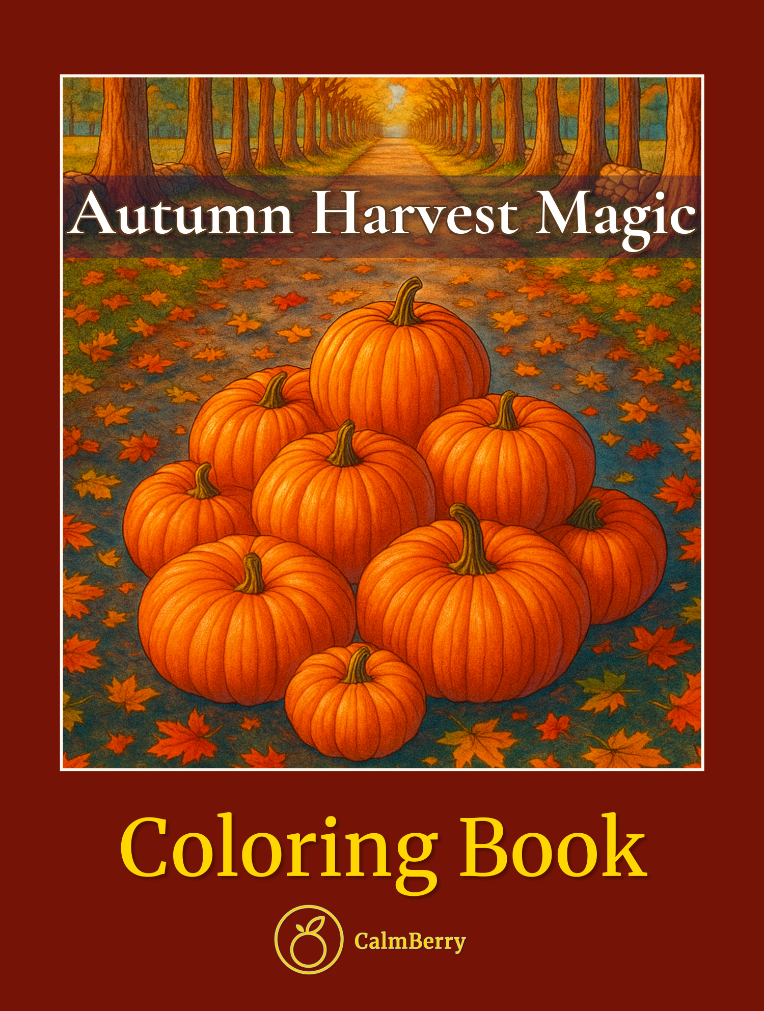 Autumn Harvest Magic Coloring Book Cover