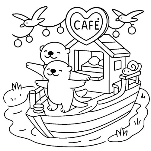 Cute and Epic Coloring Book page