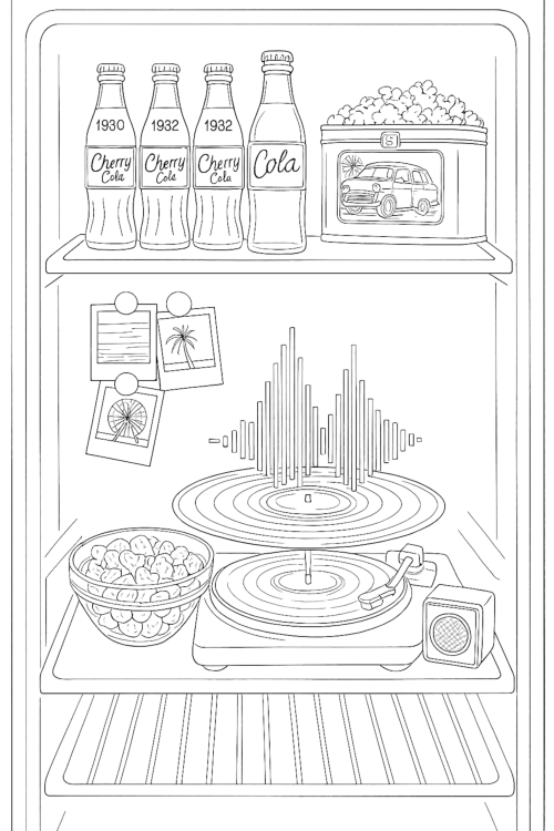Things in my Fridge Coloring Book Interior