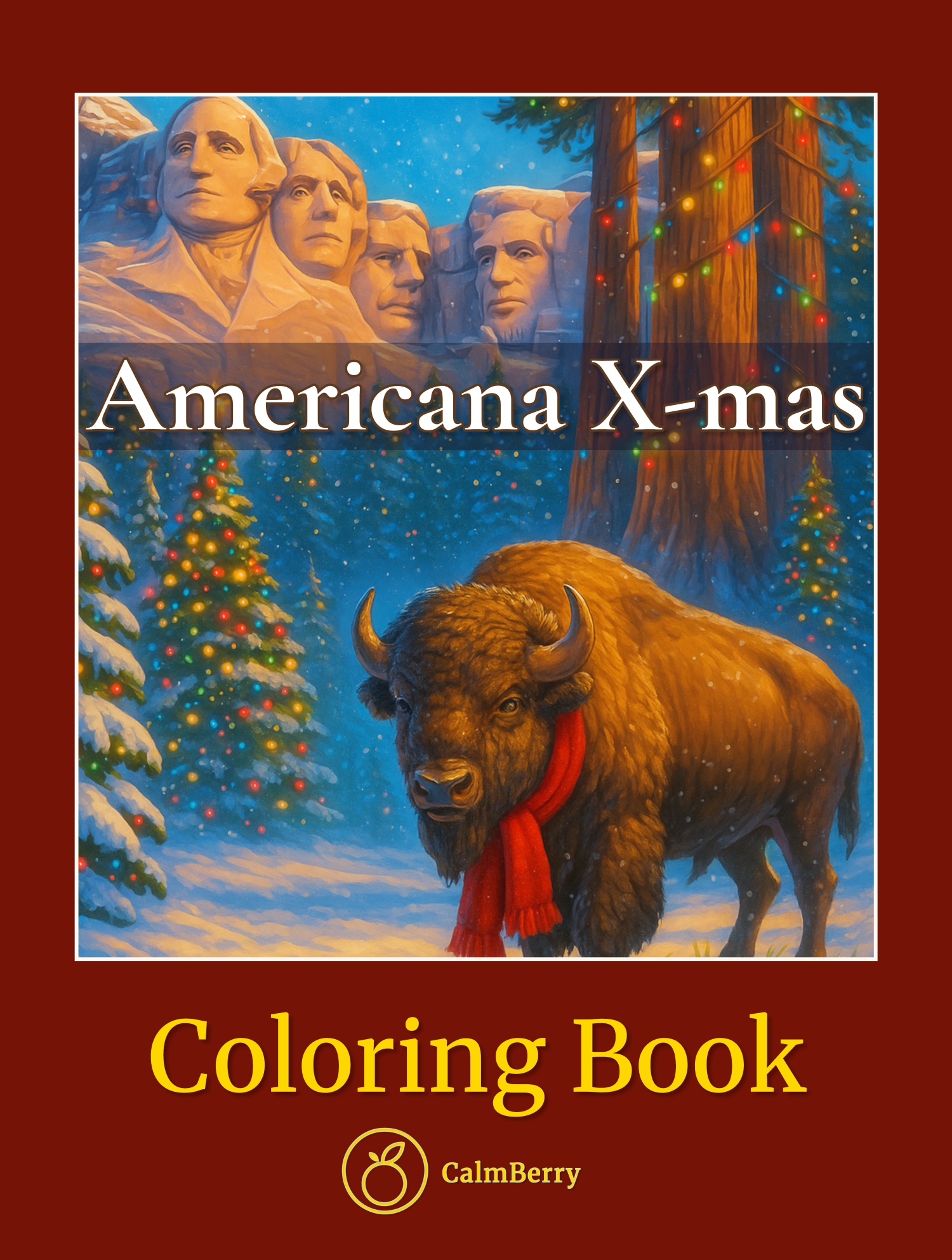 Americana X-Mas Coloring Book Cover