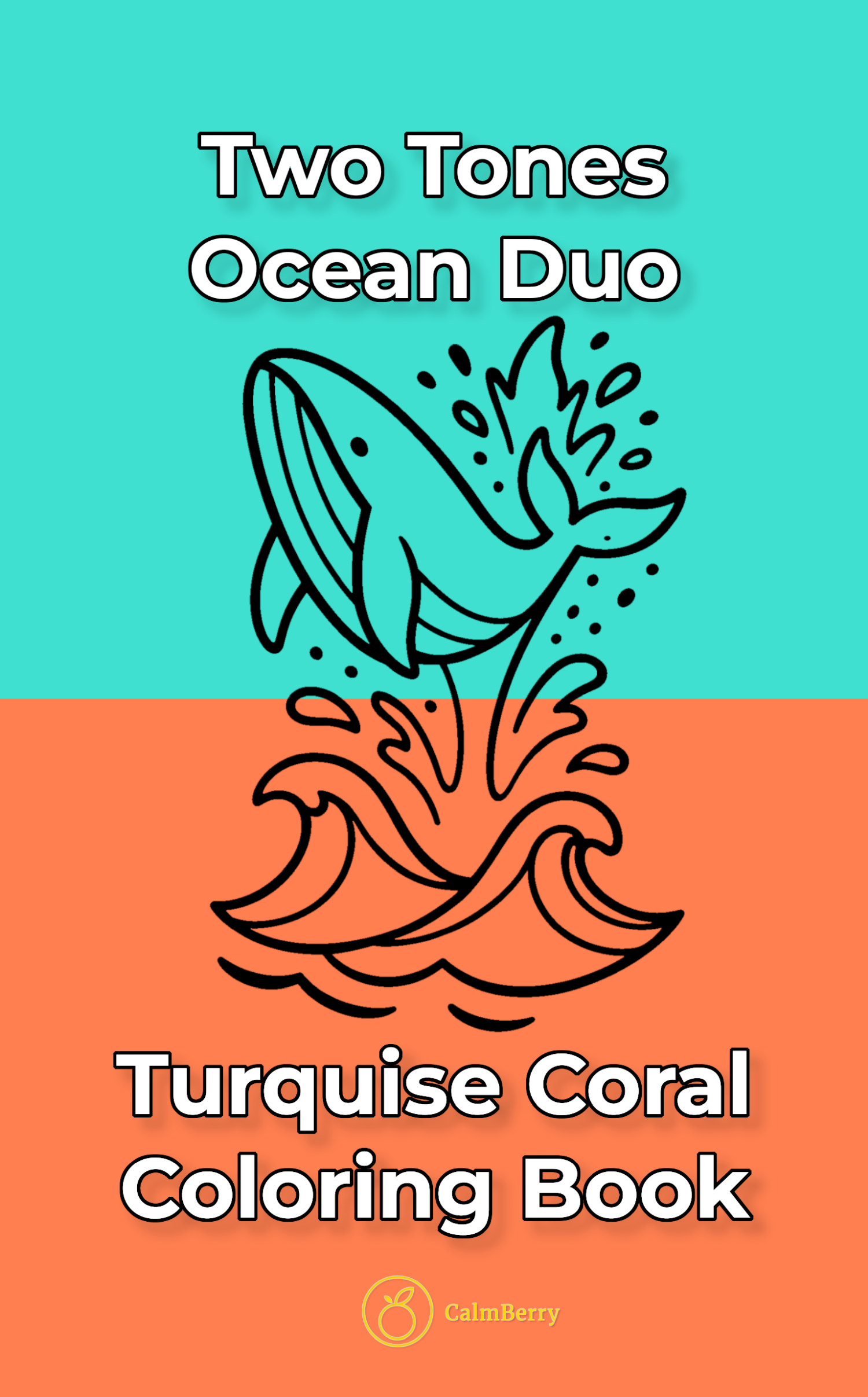 Ocean Duo Two Tones Coloring Book Cover