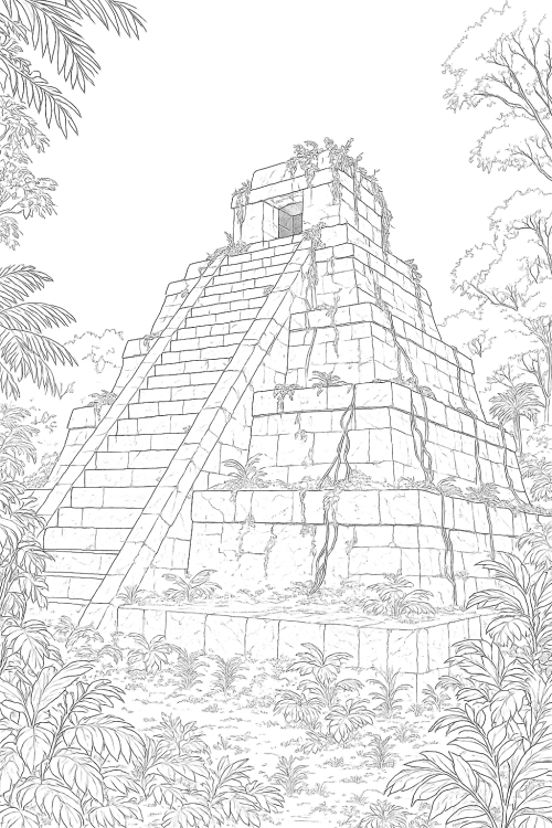 Hidden Amazonia Coloring Book Example