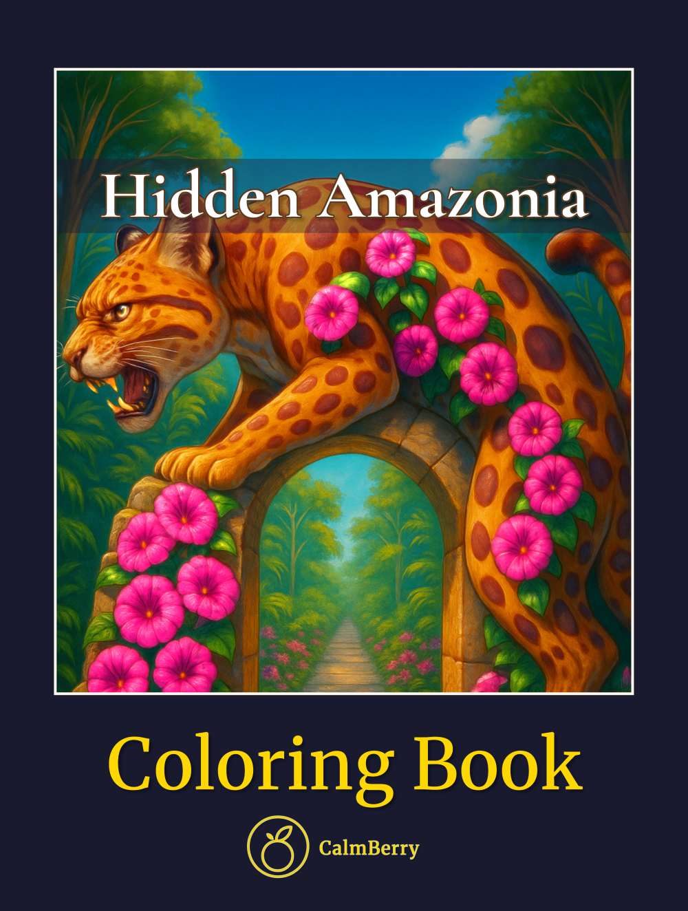 Hidden Amazonia Coloring Book Cover