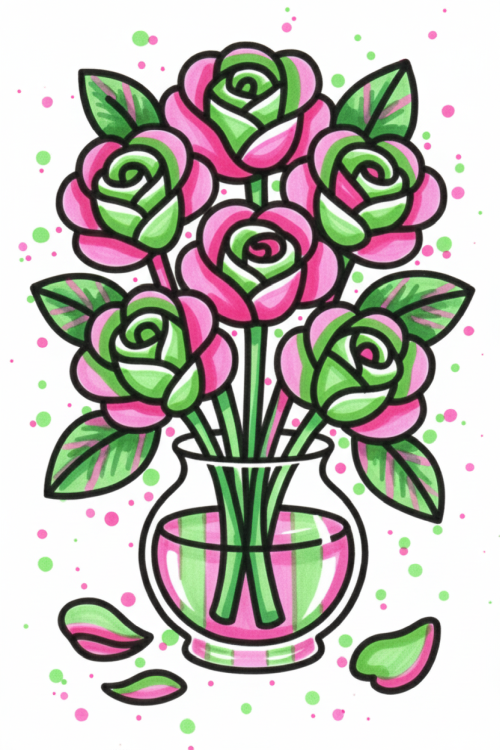 Botanical Duo Two Tones Coloring Book Interior