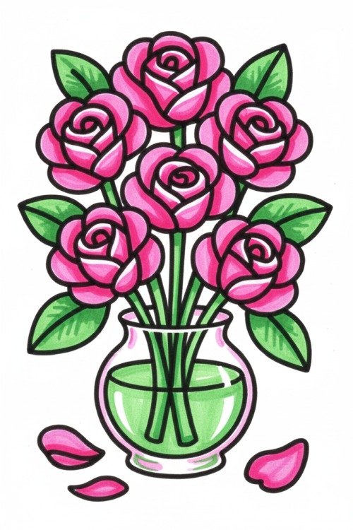 Botanical Duo Two Tones Coloring Book Example