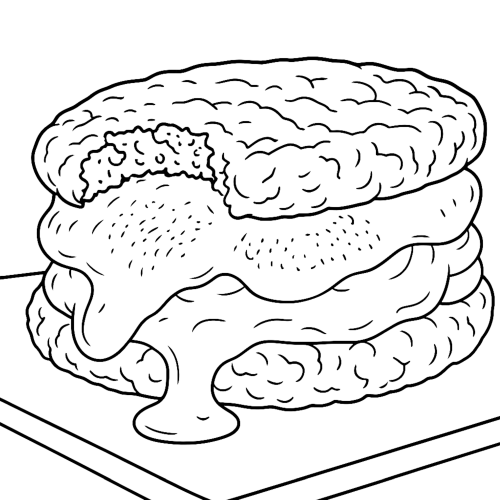 Cakes and Cookies Coloring Book page