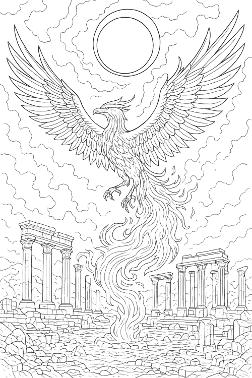 Mythical Creatures Coloring Book Example