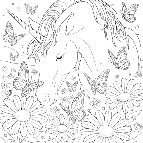 Unicorn Bliss Coloring Book interior