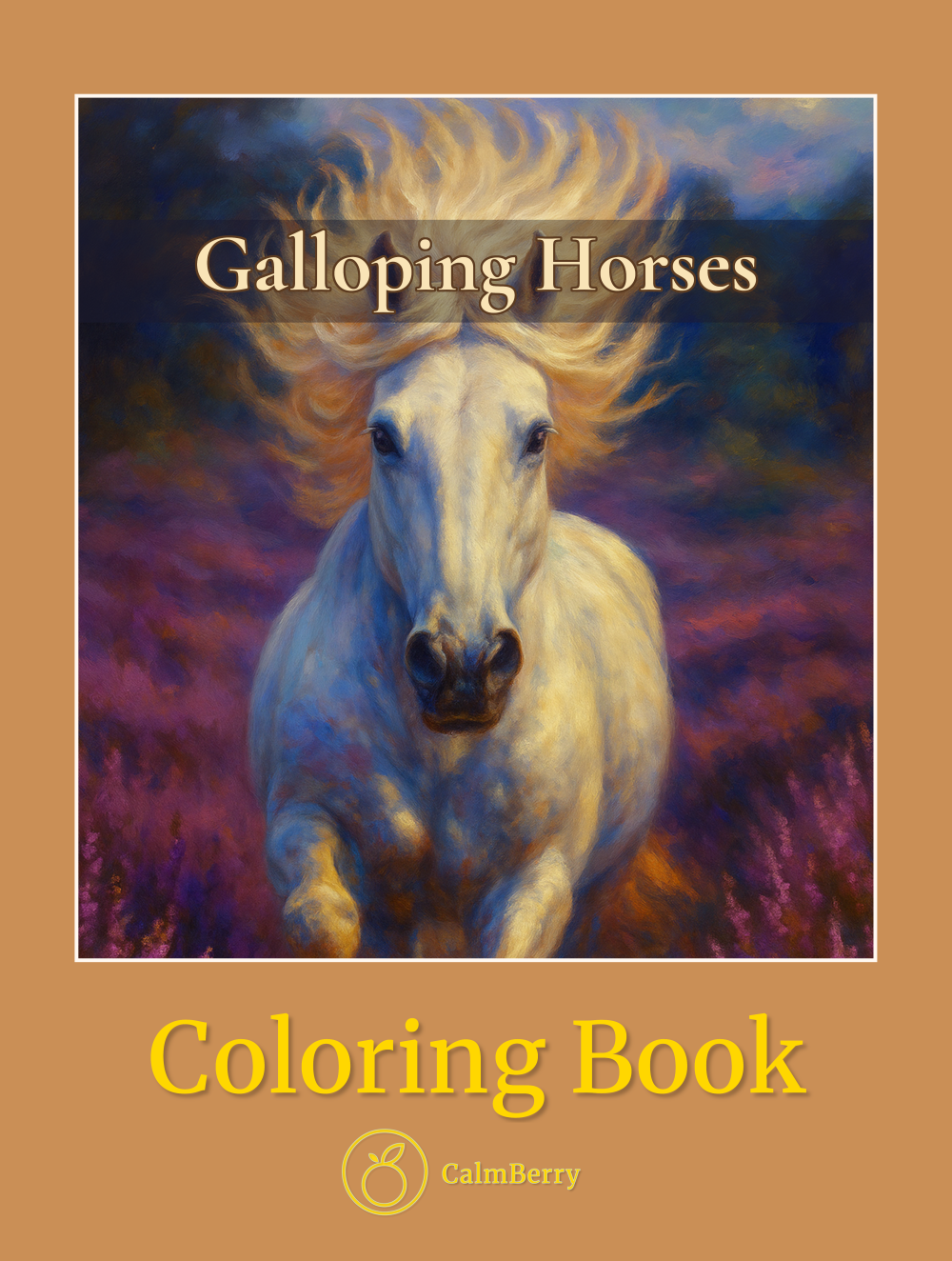 Galloping Horses Coloring Book Cover