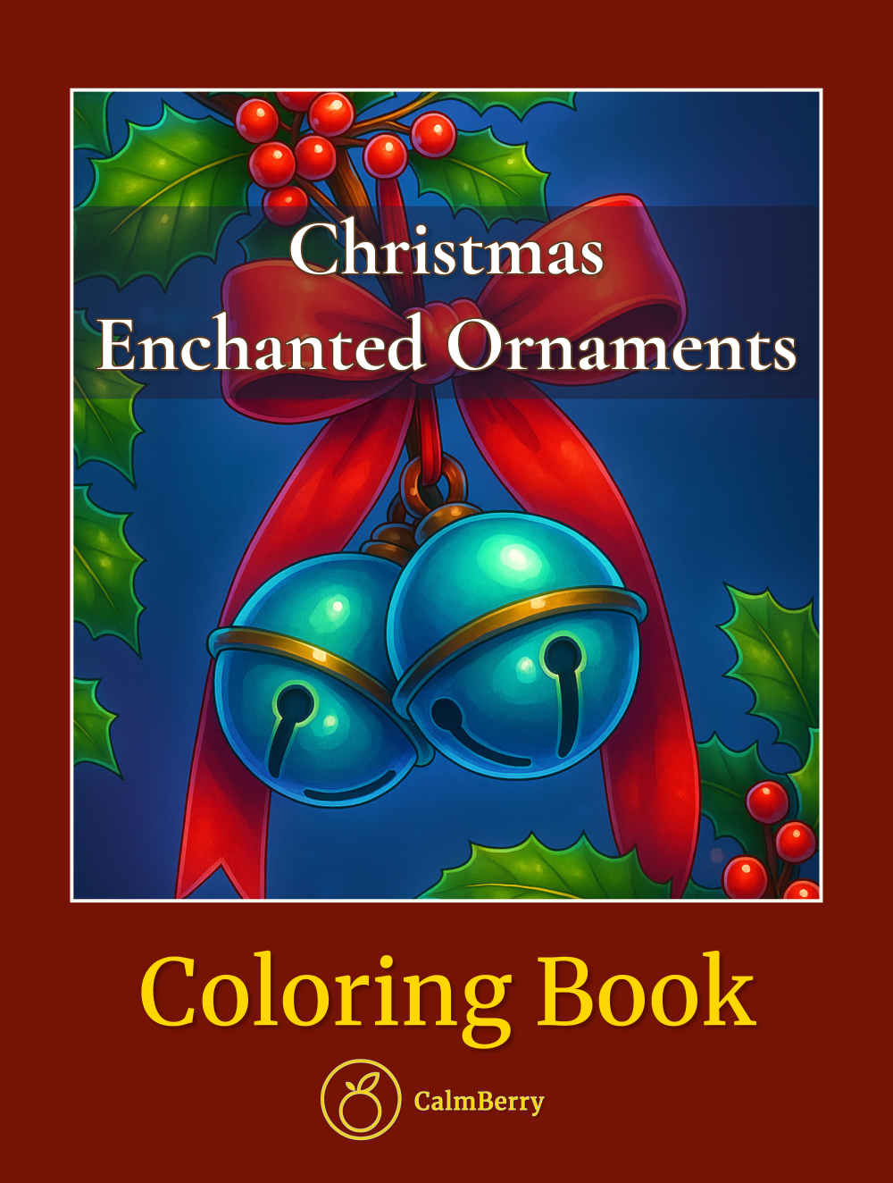Christmas Enchanted Ornaments Coloring Book Cover