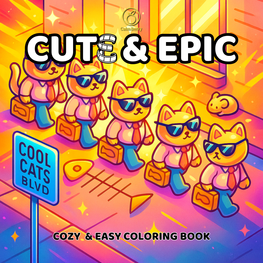 Cute and Epic Coloring Book Cover